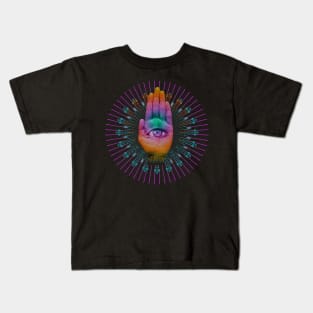 Spiritual Third Eye Hamsa Design Kids T-Shirt